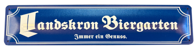 Straßenschild Landskron Biergarten